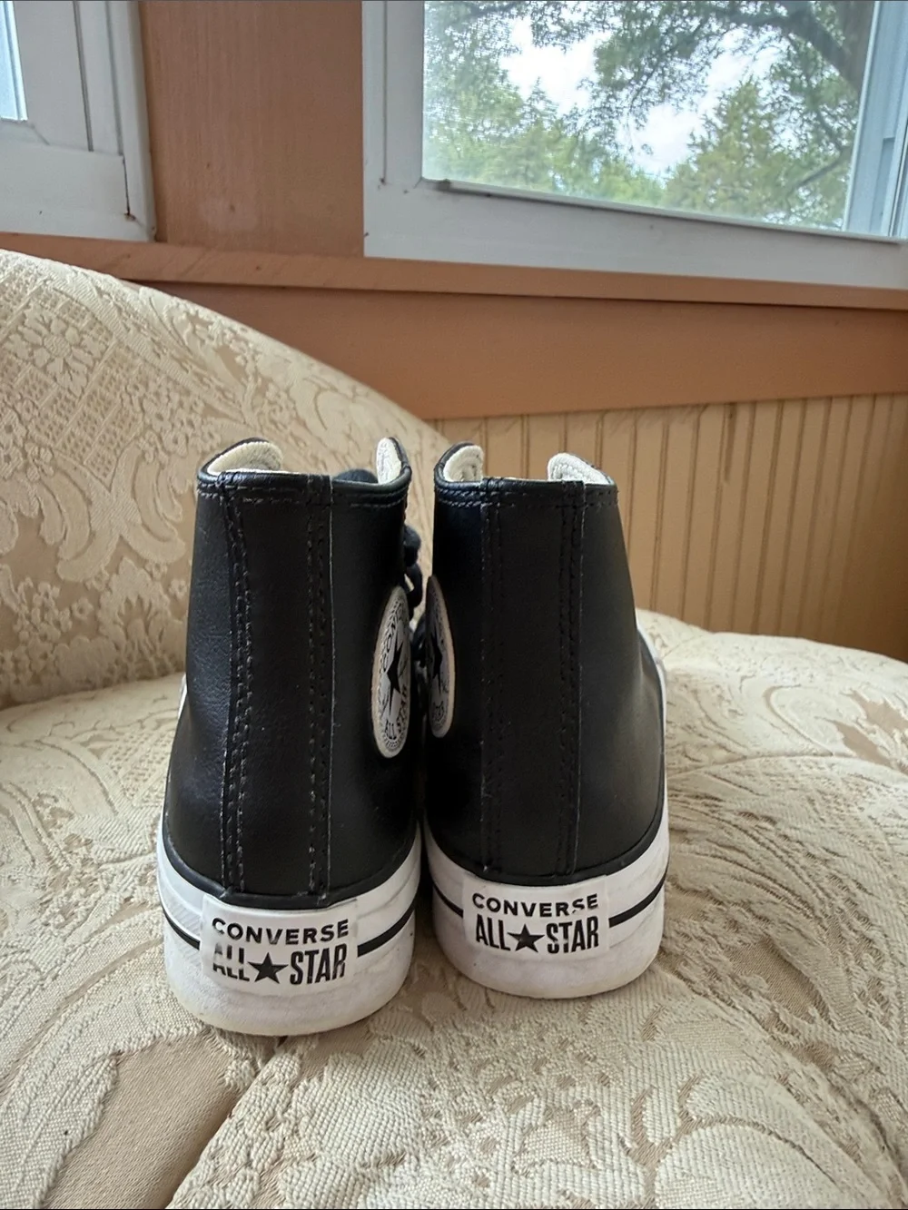 Converse Kids Black High-Top Sneakers with White Trim